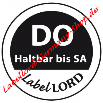 Labellord Tagesetikett Donnerstag Flushlabel