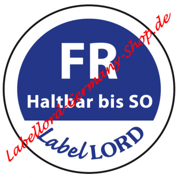 "Fr" haltbar-bis (2 x 500 St.) FLUSHLABEL-Qualität