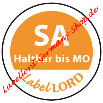 Labellord Tagesetikett Samstag Aqualabel